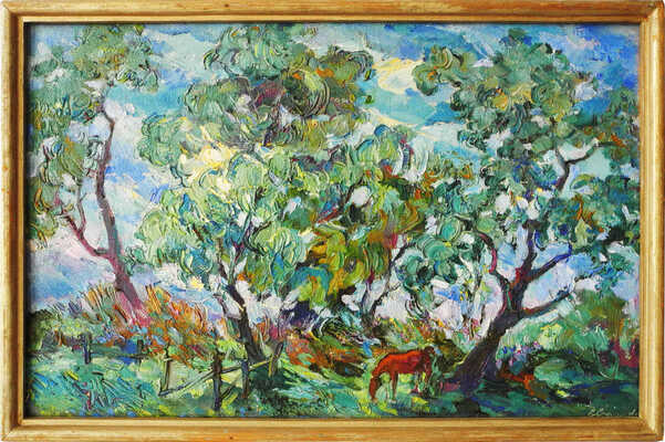 Соколова Елена Вадимовна. Деревья на закате